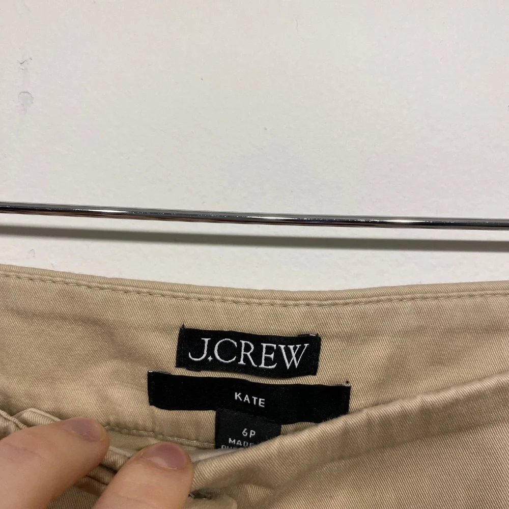 J.Crew Kate‎ Slim Straight Leg Tan Flat Front Office Pants 6P
